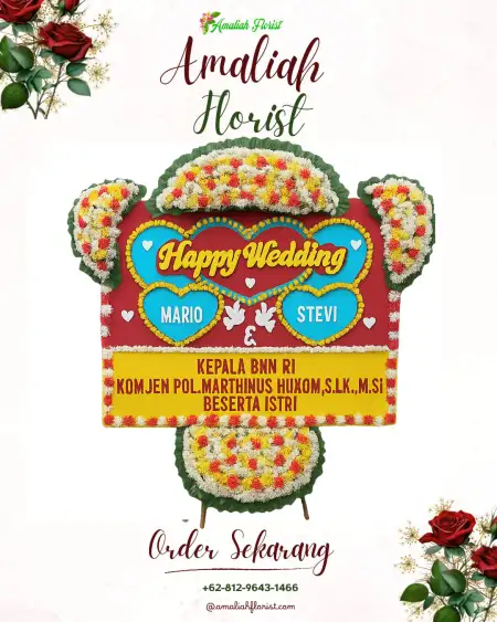 Papan Bunga Pernikahan Melatiwangi